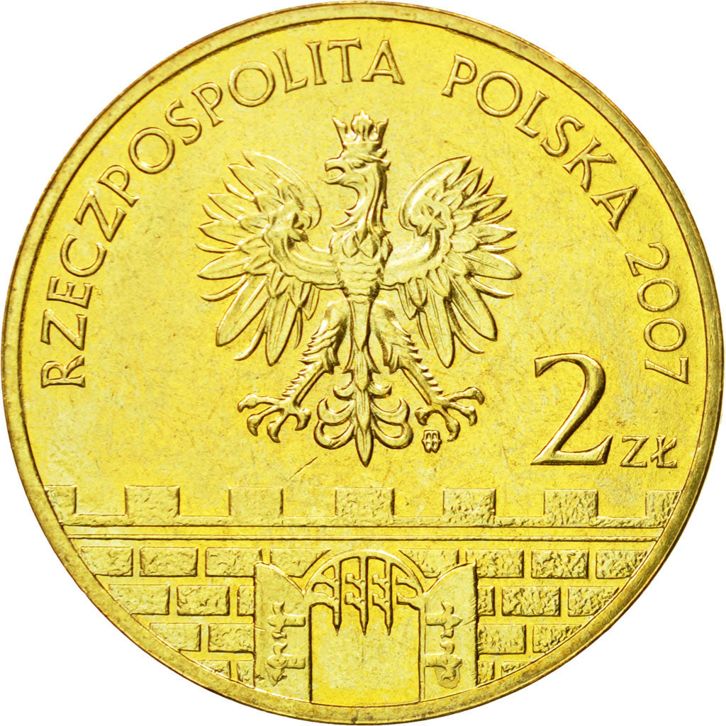 Coin, Poland, 2 Zlote, 2007, Warsaw, MS(64), Brass, KM:577