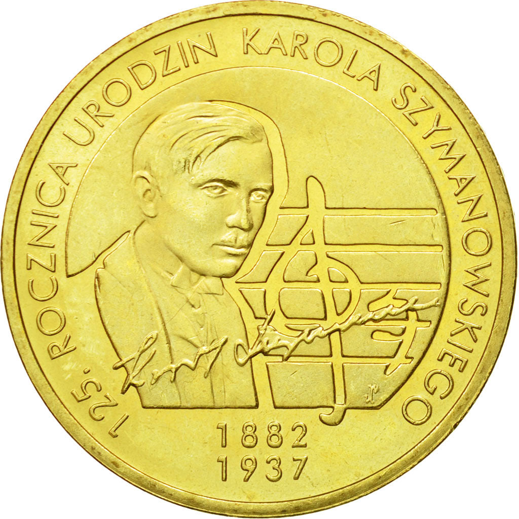 Coin, Poland, 2 Zlote, 2007, Warsaw, MS(64), Brass, KM:612
