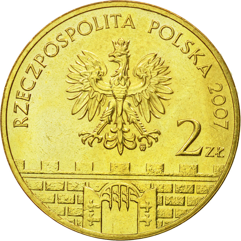 Coin, Poland, 2 Zlote, 2007, Warsaw, MS(64), Brass, KM:617