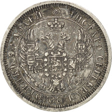 Monnaie, Russie, Nicholas I, 25 Kopeks, 1852, Saint-Petersburg, TTB, Argent