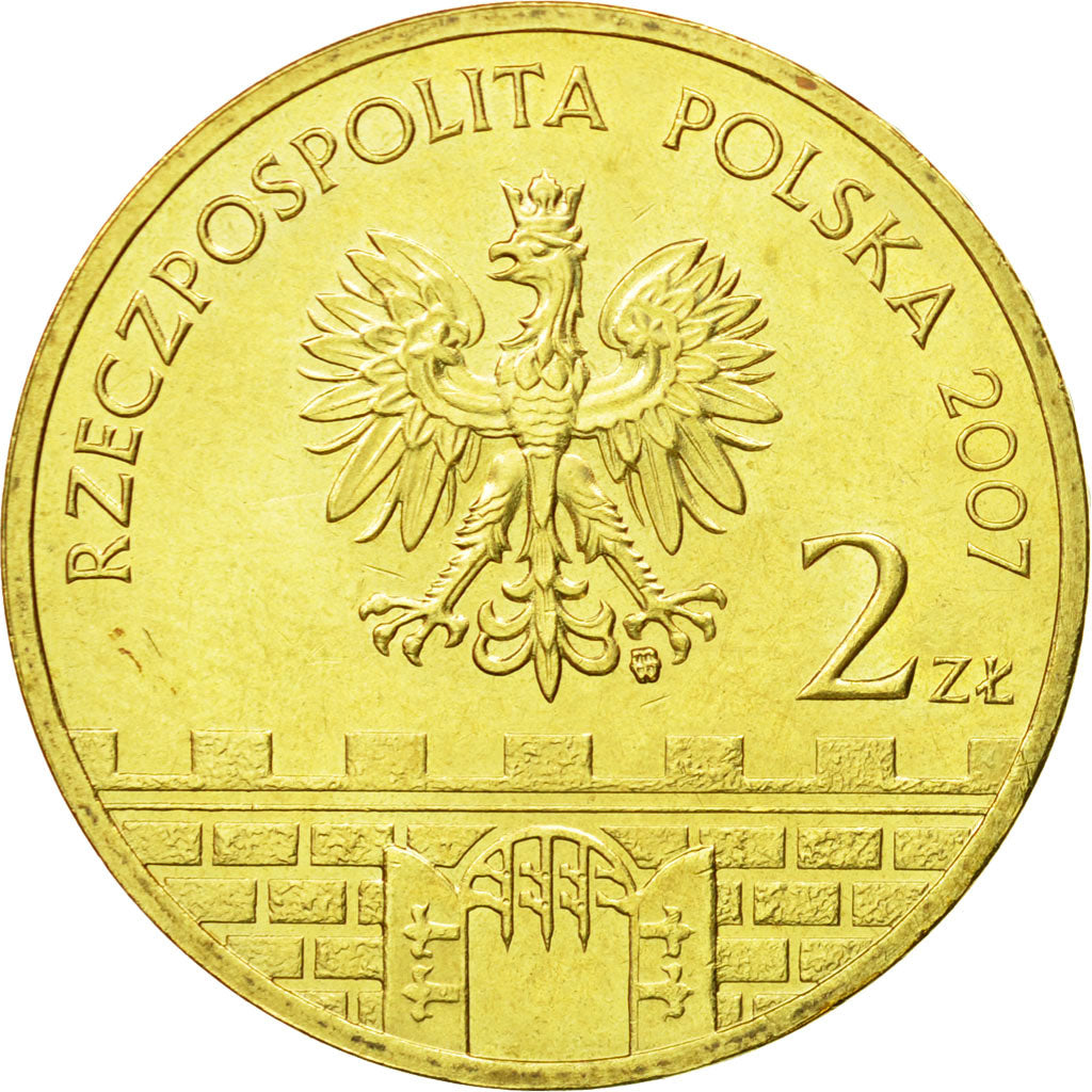 Coin, Poland, 2 Zlote, 2007, Warsaw, MS(64), Brass, KM:620