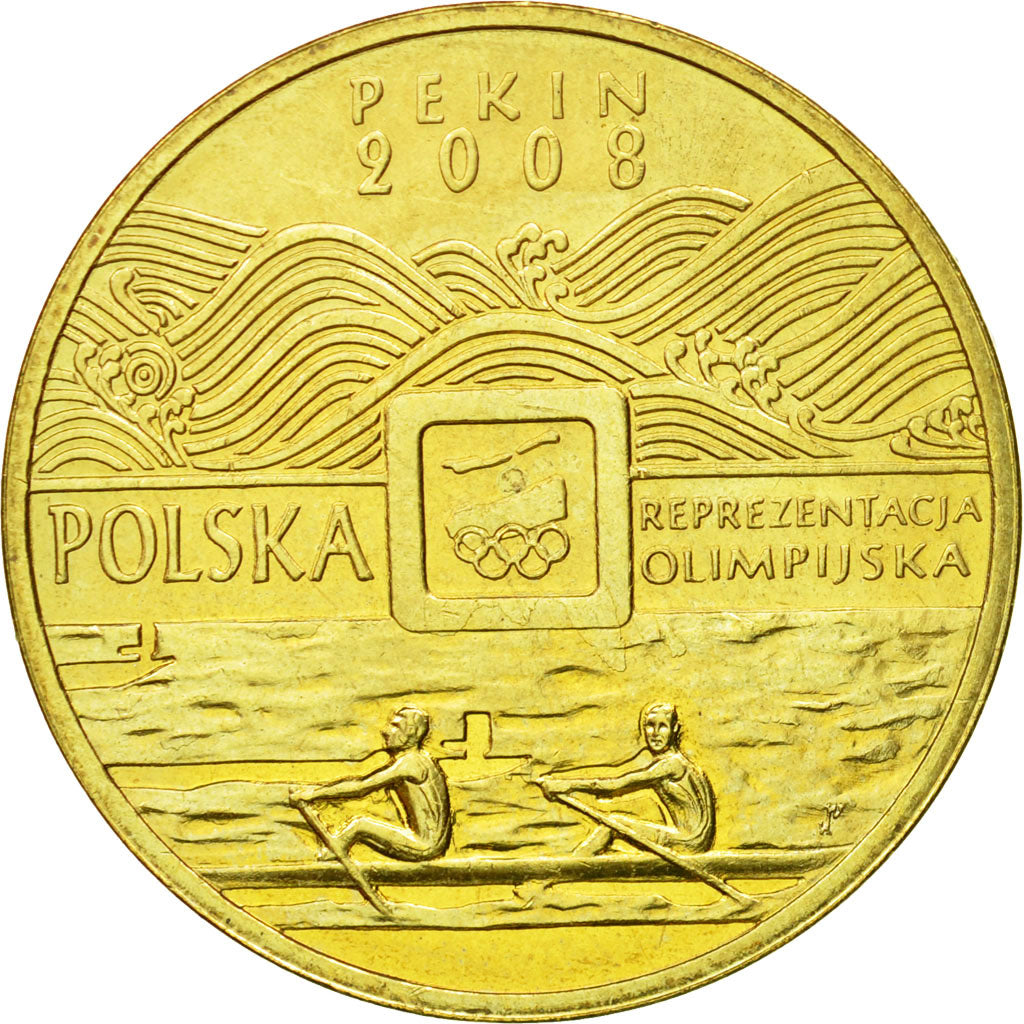 Coin, Poland, 2 Zlote, 2008, Warsaw, MS(64), Brass, KM:644