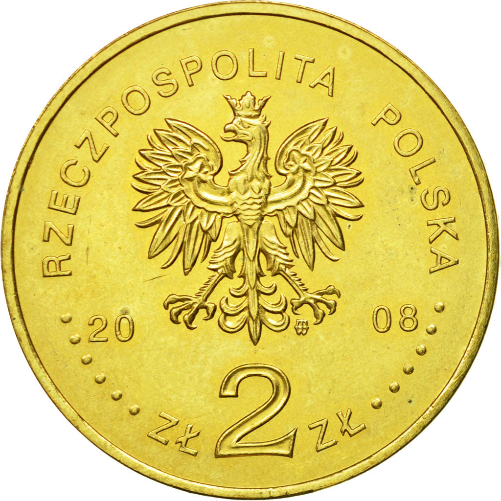 Moneta, Polonia, 2 Zlote, 2008, Warsaw, SPL, Ottone, KM:662
