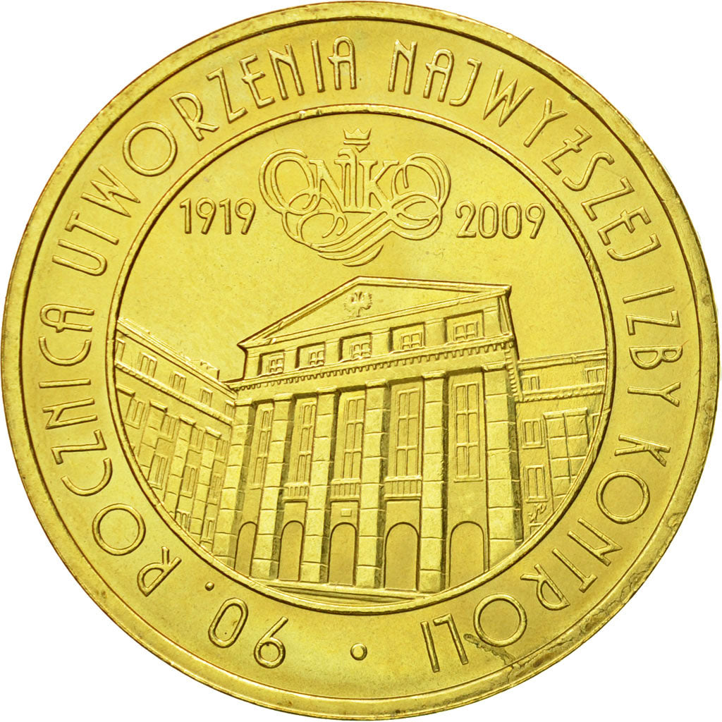 Coin, Poland, 2 Zlote, 2009, Warsaw, MS(64), Brass, KM:673