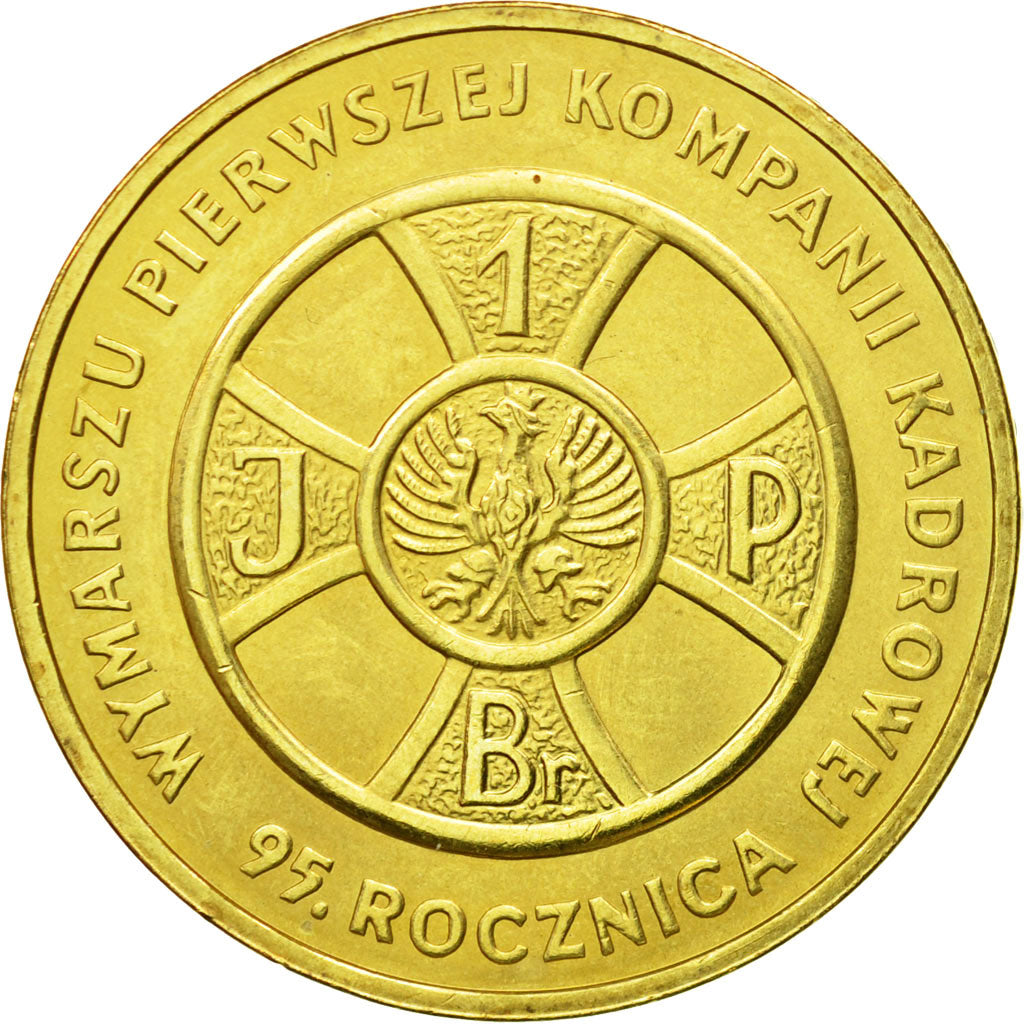Coin, Poland, 2 Zlote, 2009, Warsaw, MS(64), Brass, KM:690