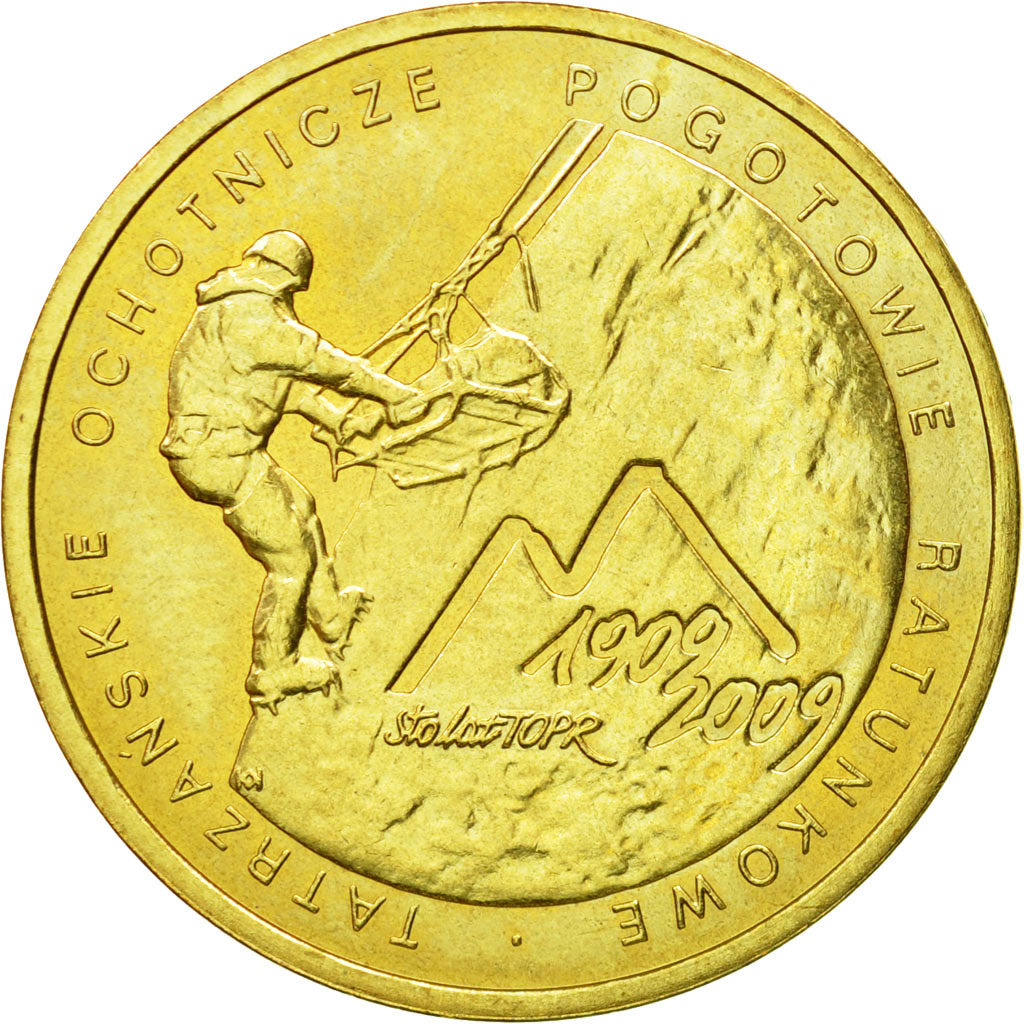 Coin, Poland, 2 Zlote, 2009, Warsaw, MS(63), Brass, KM:697