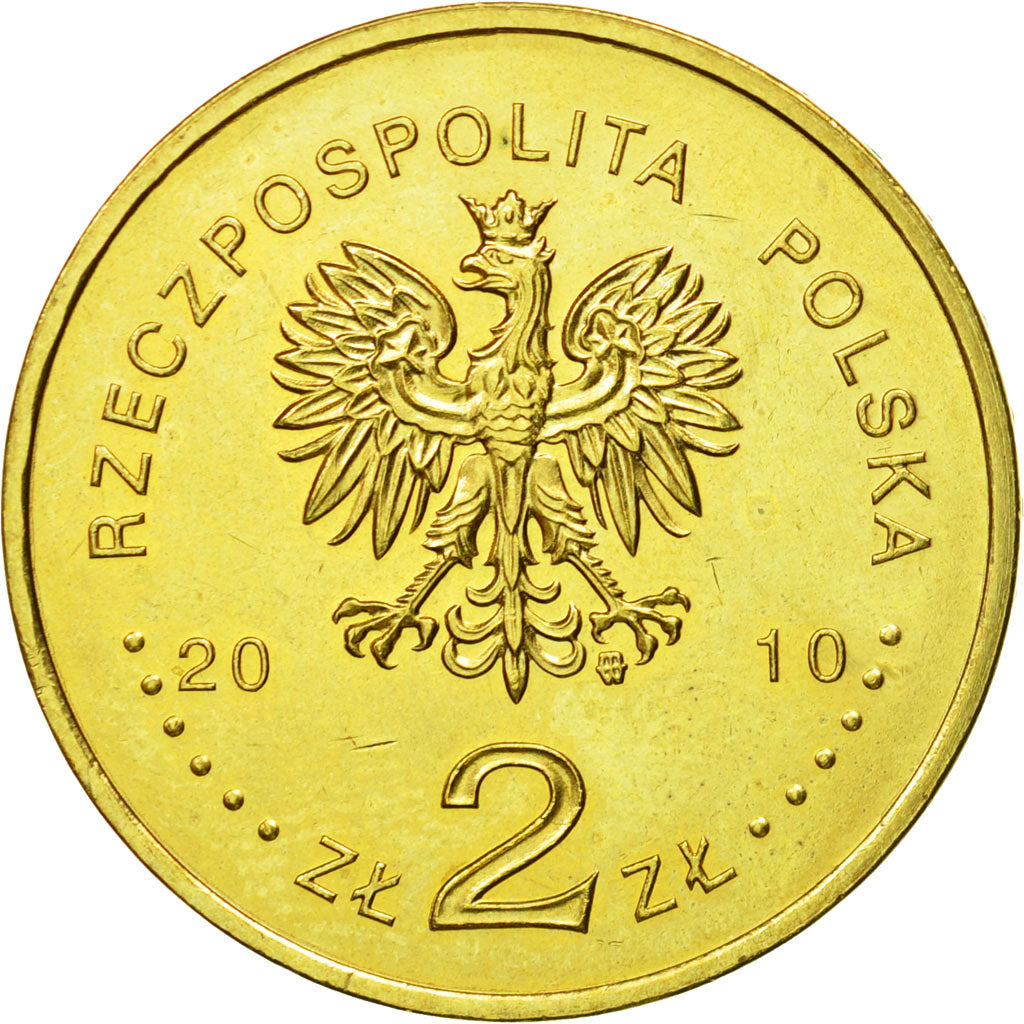 Coin, Poland, 2 Zlote, 2010, Warsaw, MS(63), Brass, KM:712