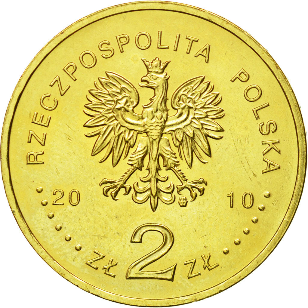 Coin, Poland, 2 Zlote, 2010, Warsaw, MS(63), Brass, KM:715