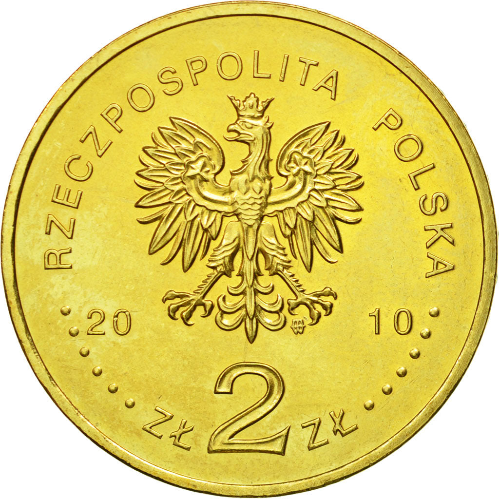 Coin, Poland, 2 Zlote, 2010, Warsaw, MS(63), Brass, KM:718