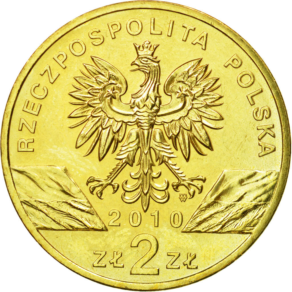 Coin, Poland, 2 Zlote, 2010, Warsaw, MS(63), Brass, KM:723