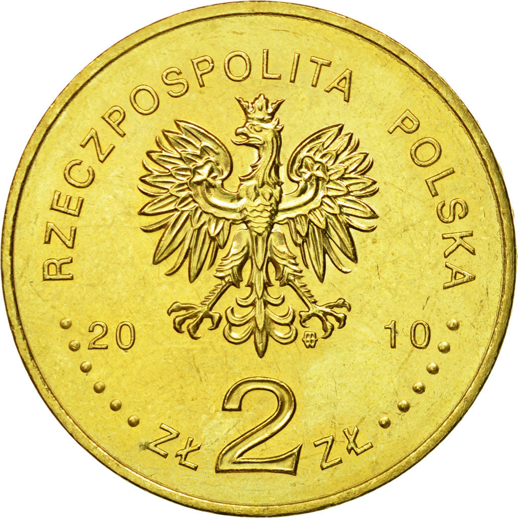 Coin, Poland, 2 Zlote, 2010, Warsaw, MS(63), Brass, KM:725