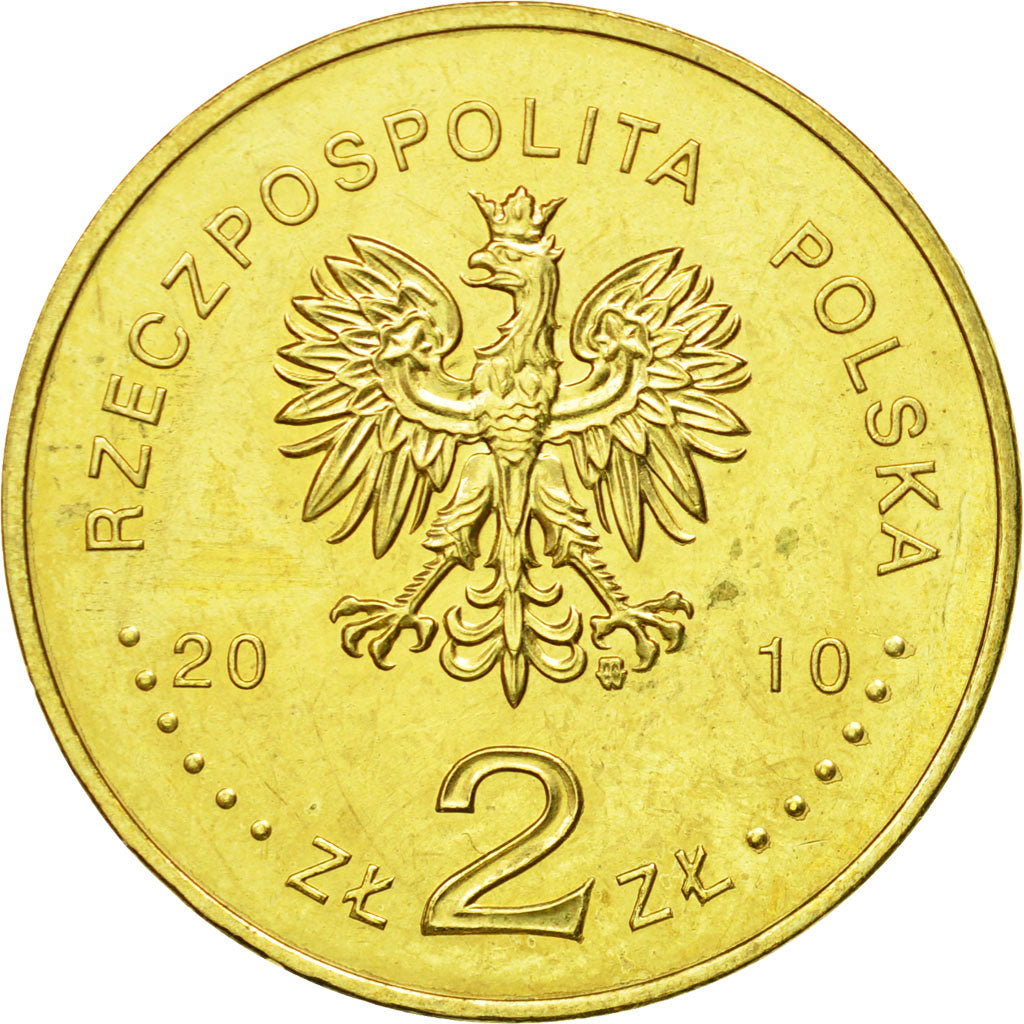 Coin, Poland, 2 Zlote, 2010, Warsaw, MS(63), Brass, KM:735