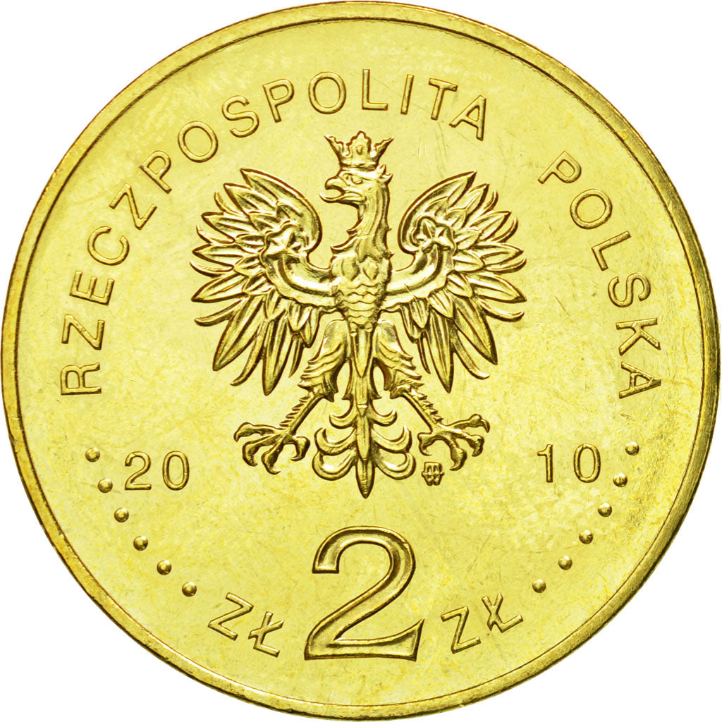 Coin, Poland, 2 Zlote, 2010, Warsaw, MS(63), Brass, KM:737