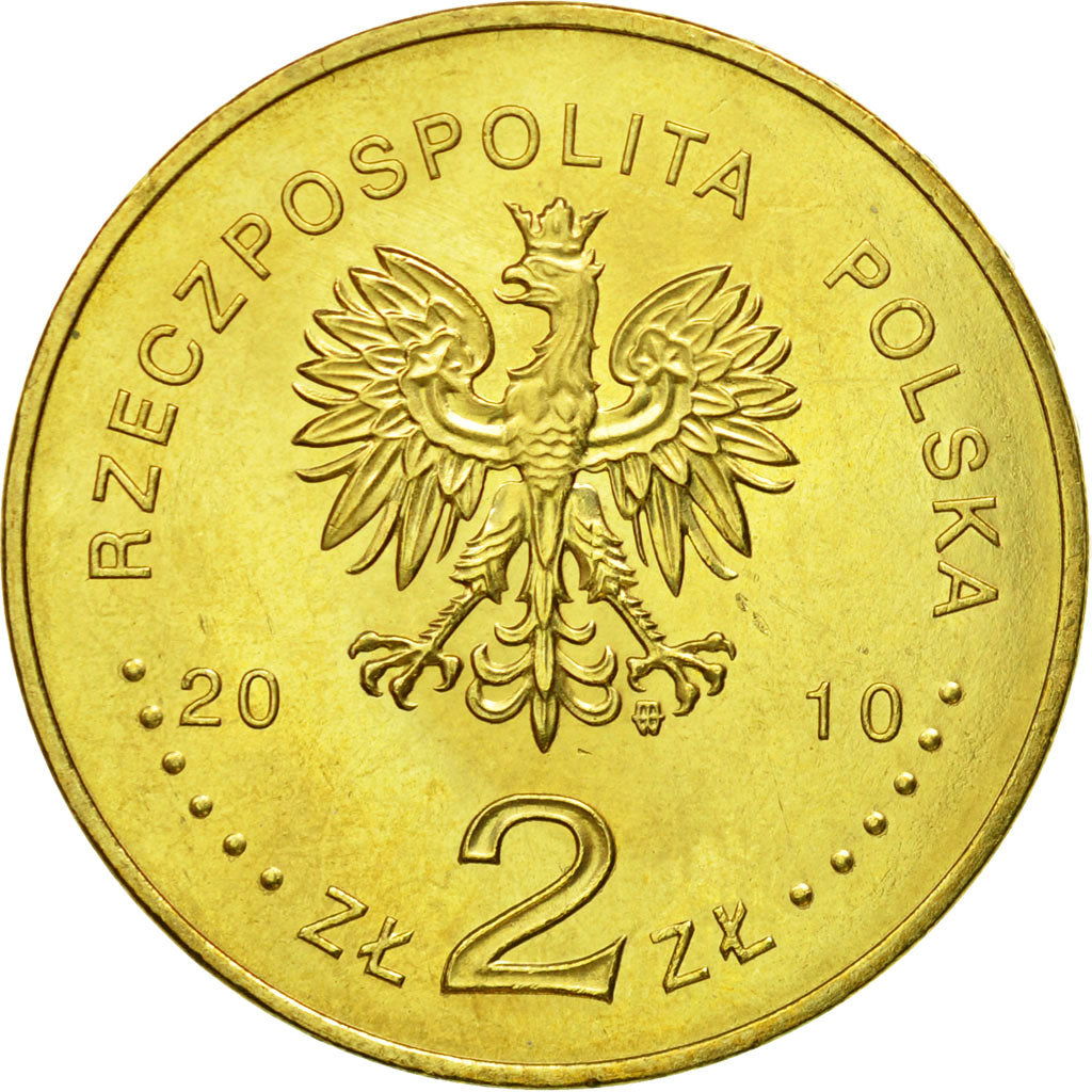 Coin, Poland, 2 Zlote, 2010, Warsaw, MS(63), Brass, KM:742
