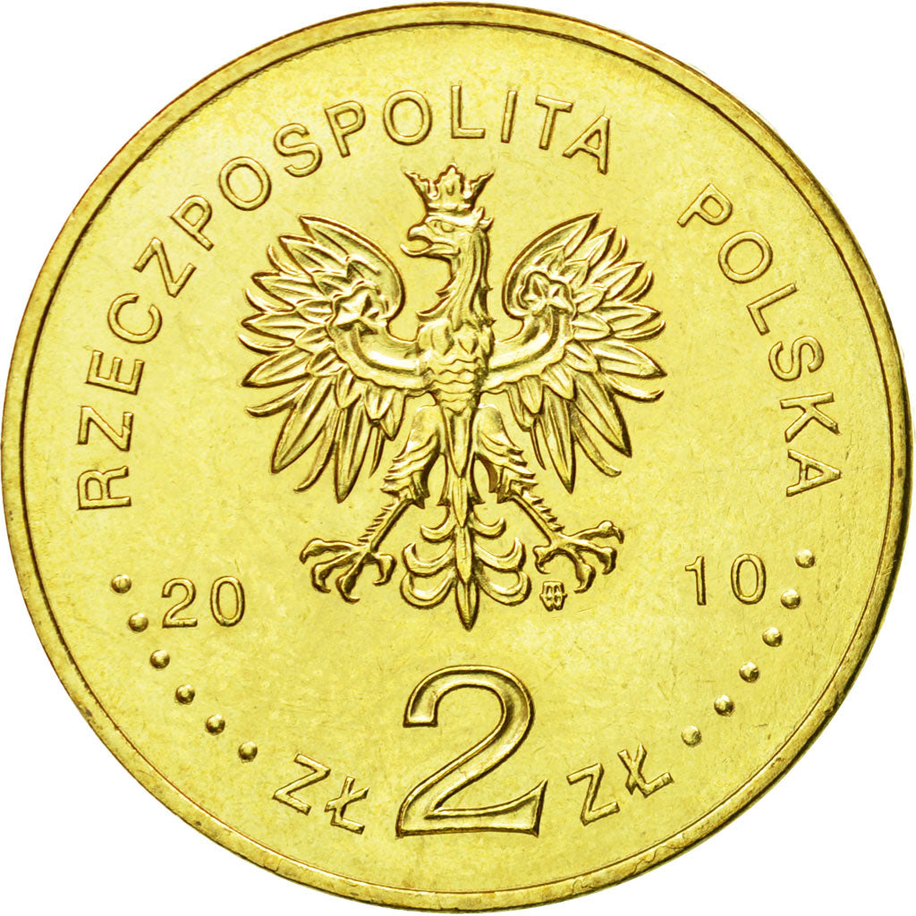 Coin, Poland, 2 Zlote, 2010, Warsaw, MS(63), Brass, KM:749
