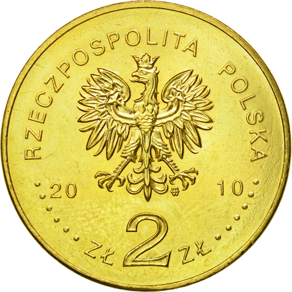 Coin, Poland, 2 Zlote, 2010, Warsaw, MS(63), Brass, KM:751