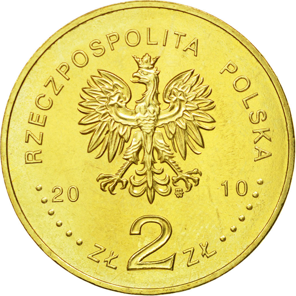 Coin, Poland, 2 Zlote, 2010, Warsaw, MS(63), Brass, KM:752