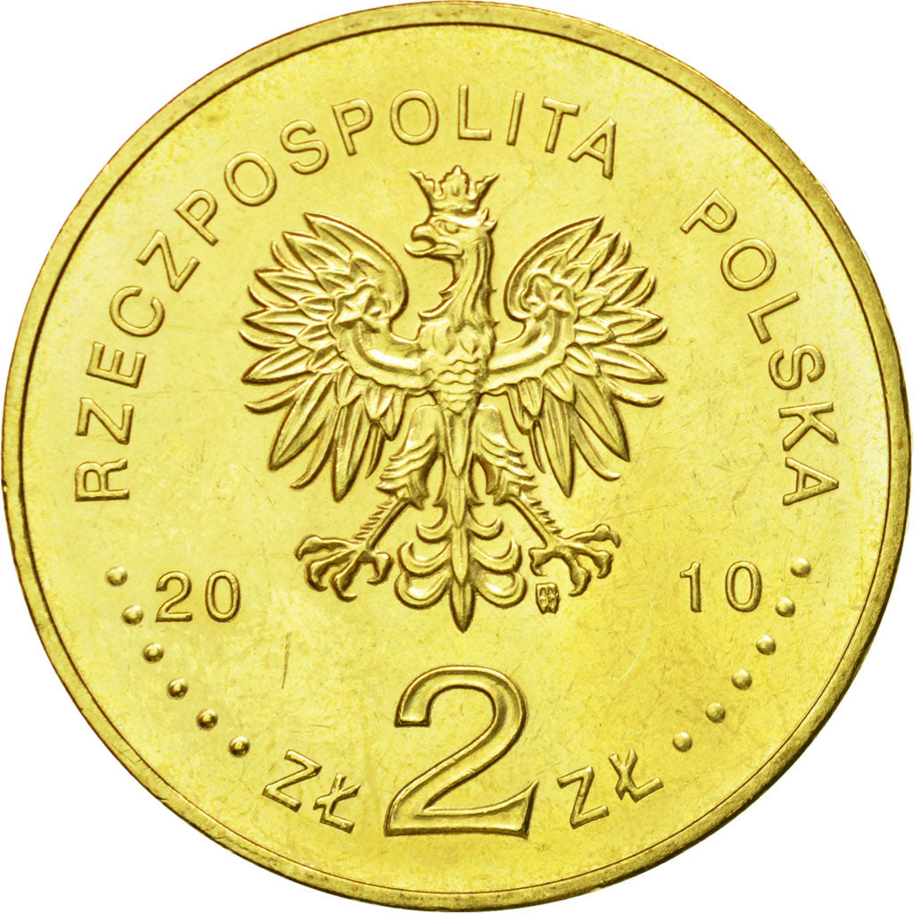 Coin, Poland, 2 Zlote, 2010, Warsaw, MS(63), Brass, KM:759