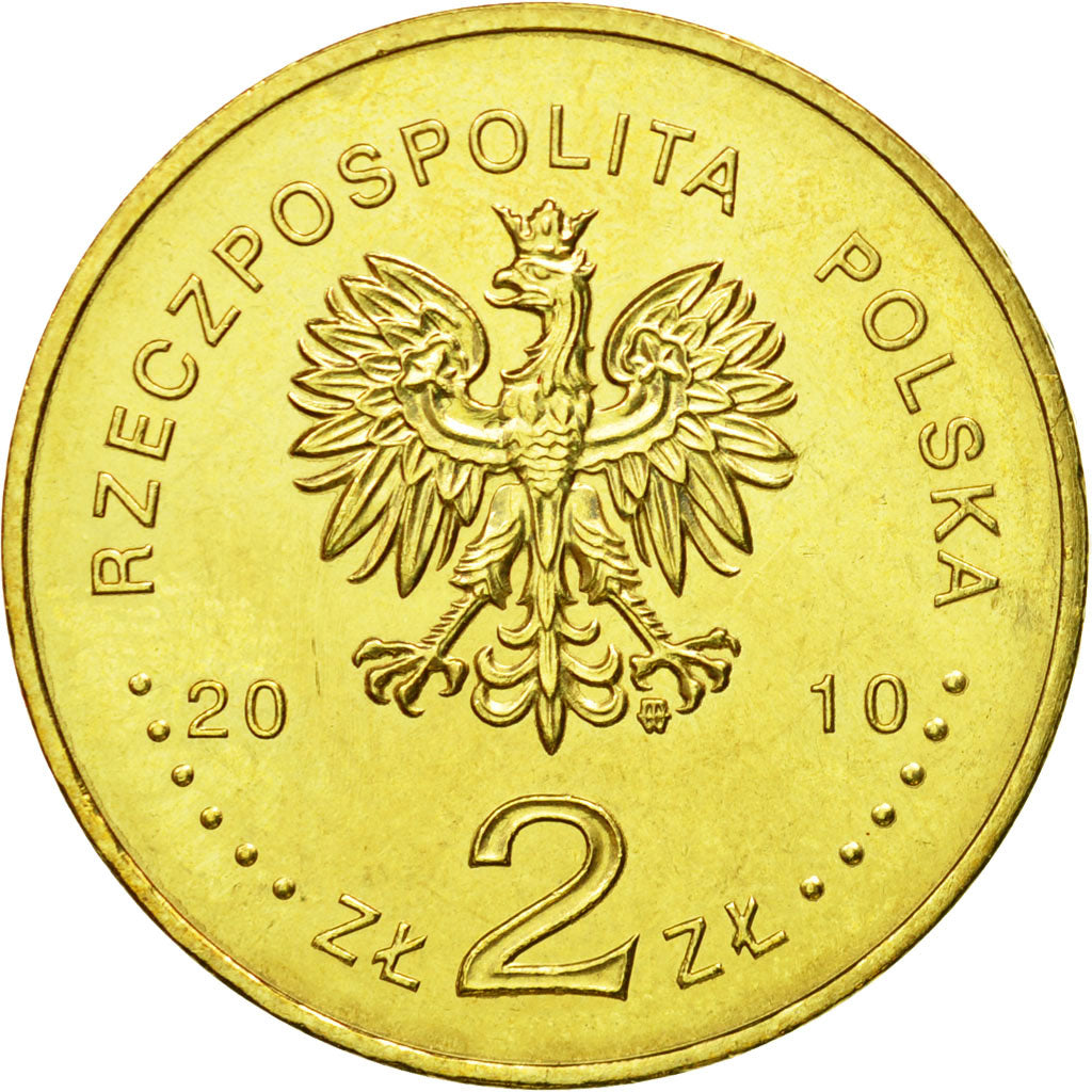 Coin, Poland, 2 Zlote, 2010, Warsaw, MS(63), Brass, KM:760