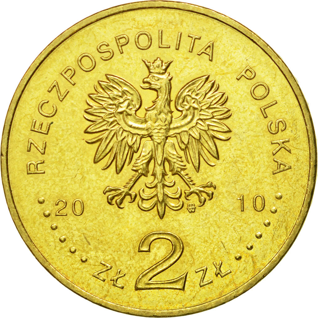 Coin, Poland, 2 Zlote, 2010, Warsaw, MS(63), Brass, KM:761