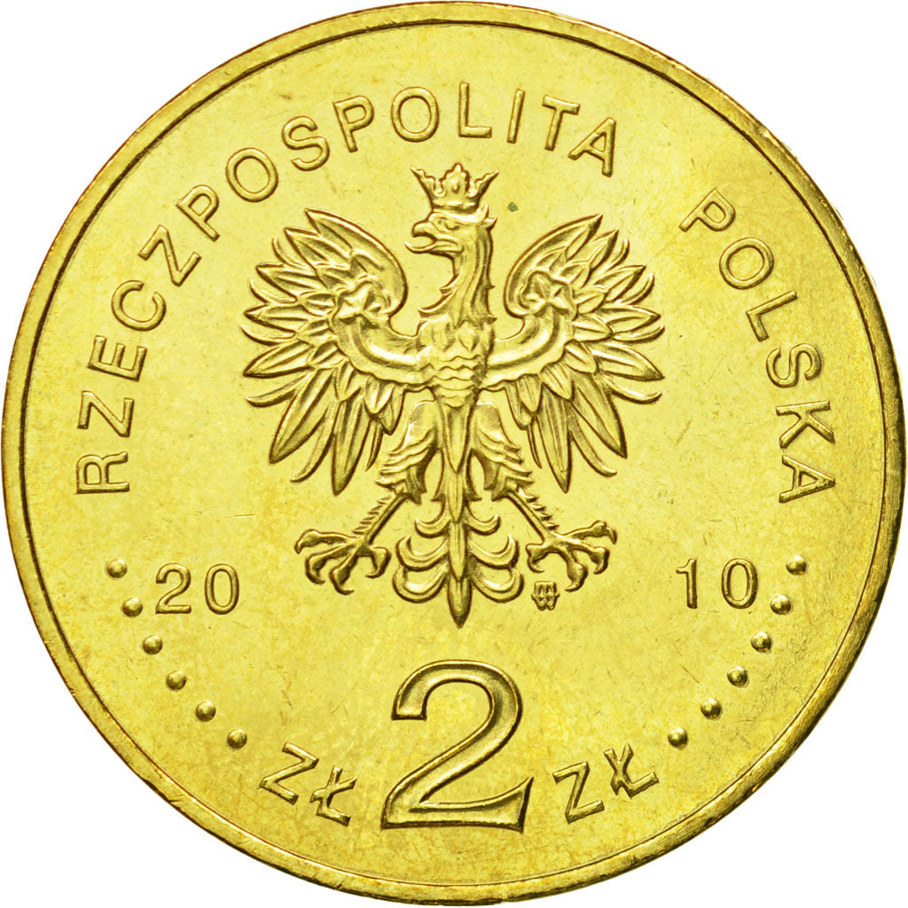 Coin, Poland, 2 Zlote, 2010, Warsaw, MS(63), Brass, KM:727