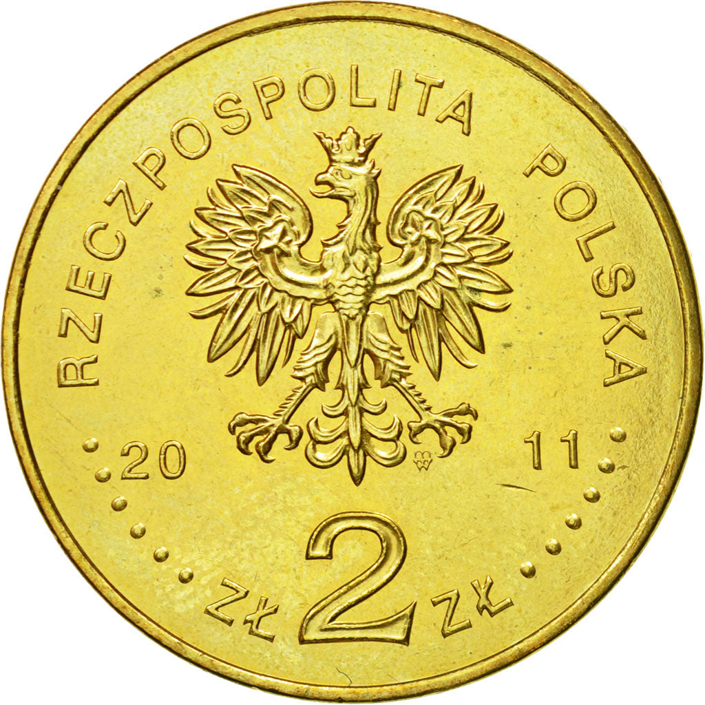Coin, Poland, 2 Zlote, 2011, Warsaw, MS(63), Brass, KM:772