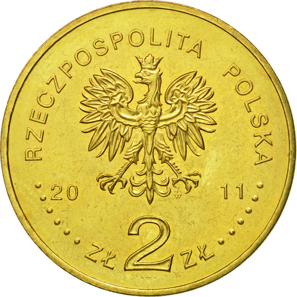 Coin, Poland, 2 Zlote, 2011, Warsaw, MS(63), Brass, KM:777