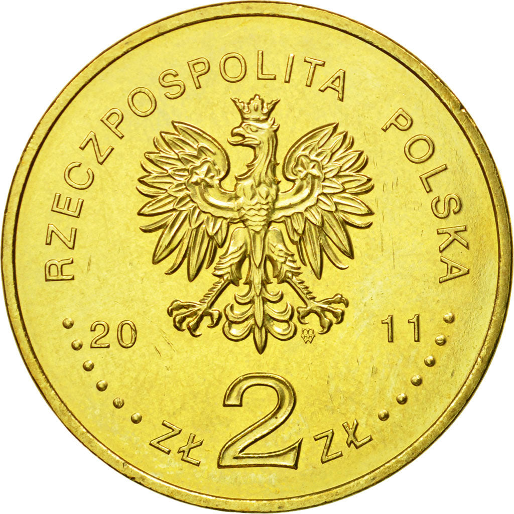 Coin, Poland, 2 Zlote, 2011, Warsaw, MS(63), Brass, KM:780