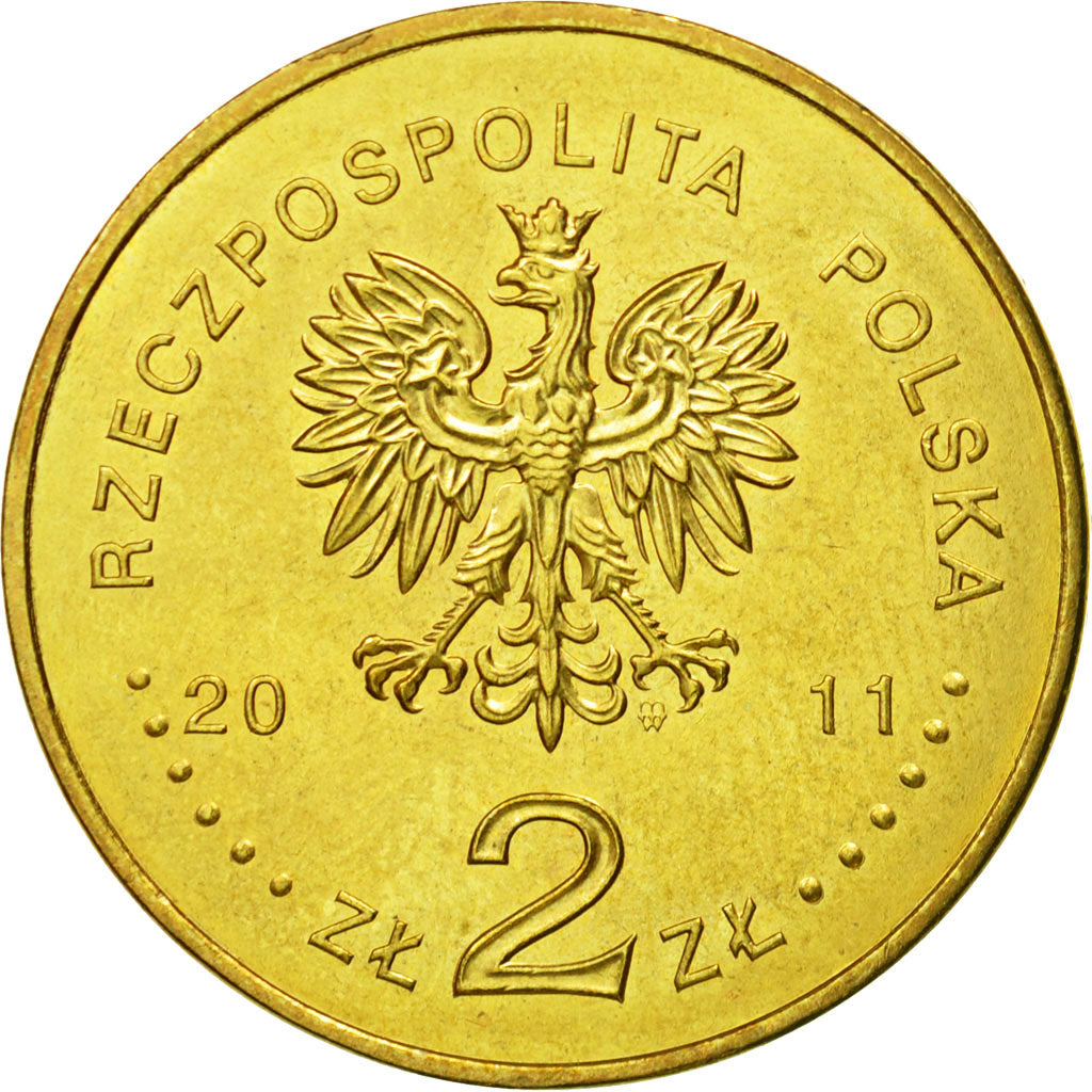 Coin, Poland, 2 Zlote, 2011, Warsaw, MS(63), Brass, KM:783