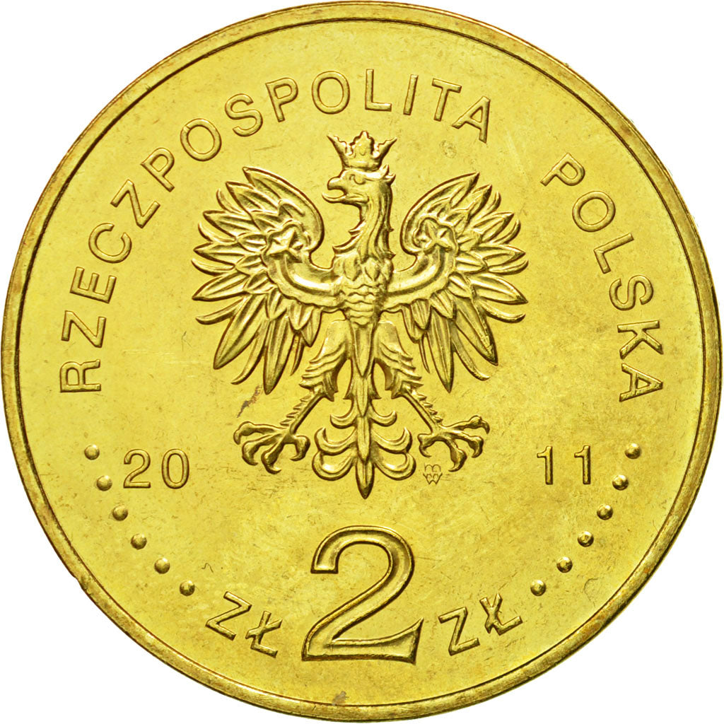 Coin, Poland, 2 Zlote, 2011, Warsaw, MS(63), Brass, KM:789