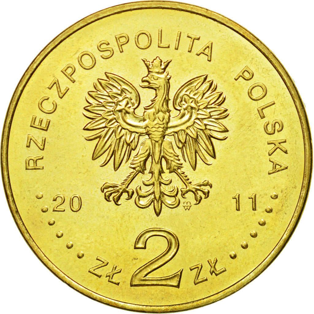Coin, Poland, 2 Zlote, 2011, Warsaw, MS(63), Brass, KM:792