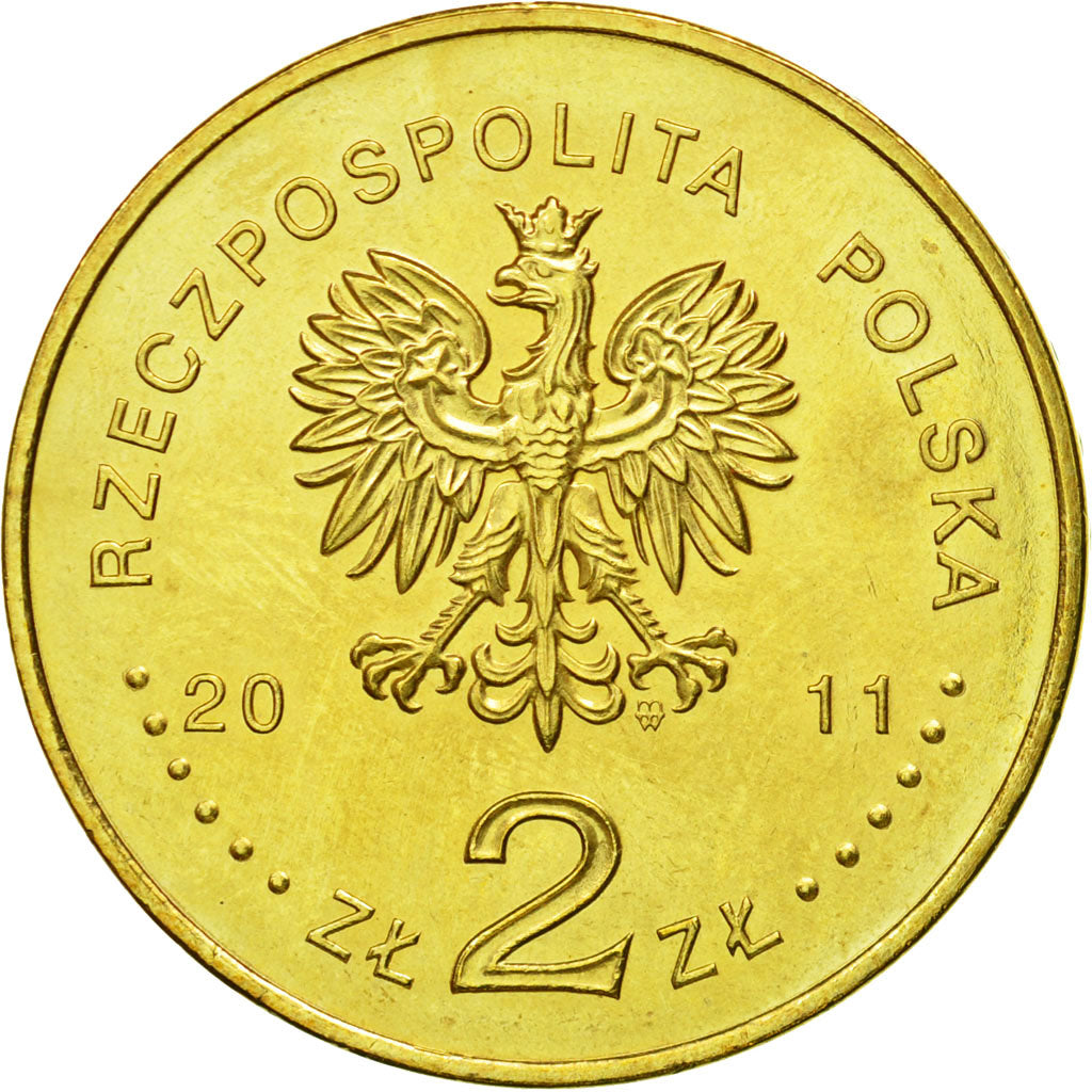 Coin, Poland, 2 Zlote, 2011, Warsaw, MS(63), Brass, KM:795