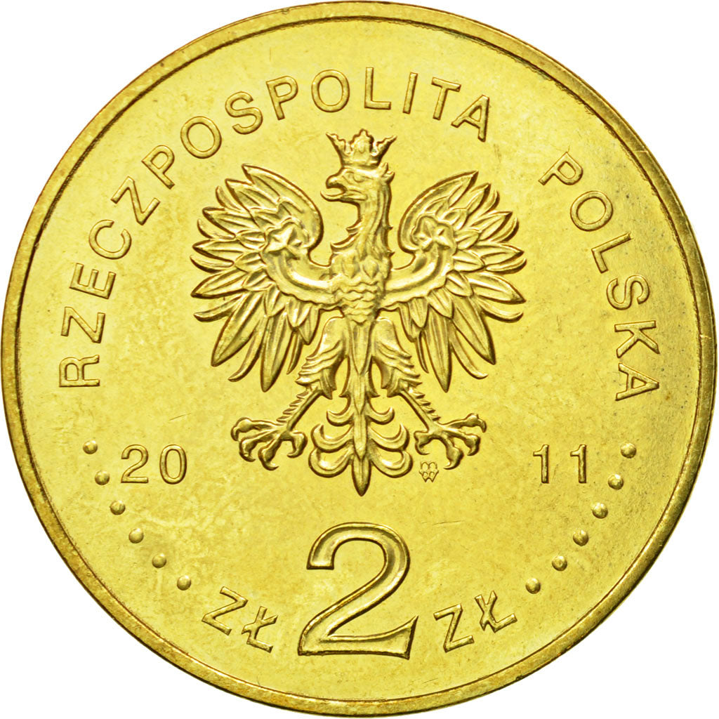 Coin, Poland, 2 Zlote, 2011, Warsaw, MS(63), Brass, KM:797