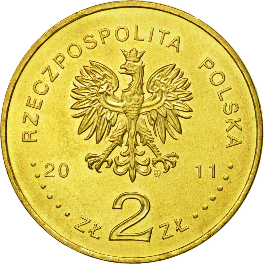 Coin, Poland, 2 Zlote, 2011, Warsaw, MS(63), Brass, KM:799