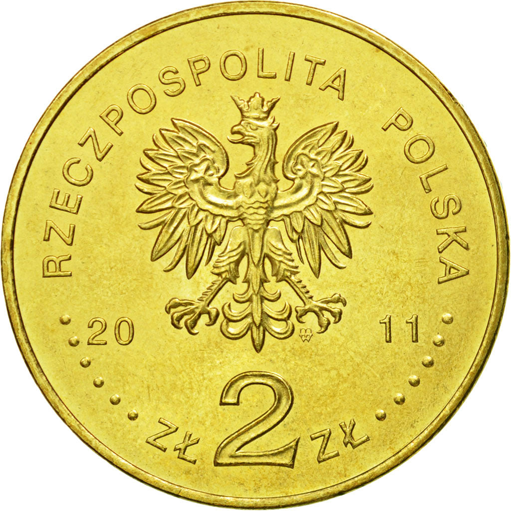 Coin, Poland, 2 Zlote, 2011, Warsaw, MS(63), Brass, KM:801