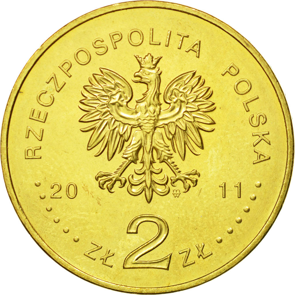 Coin, Poland, 2 Zlote, 2011, Warsaw, MS(63), Brass, KM:804