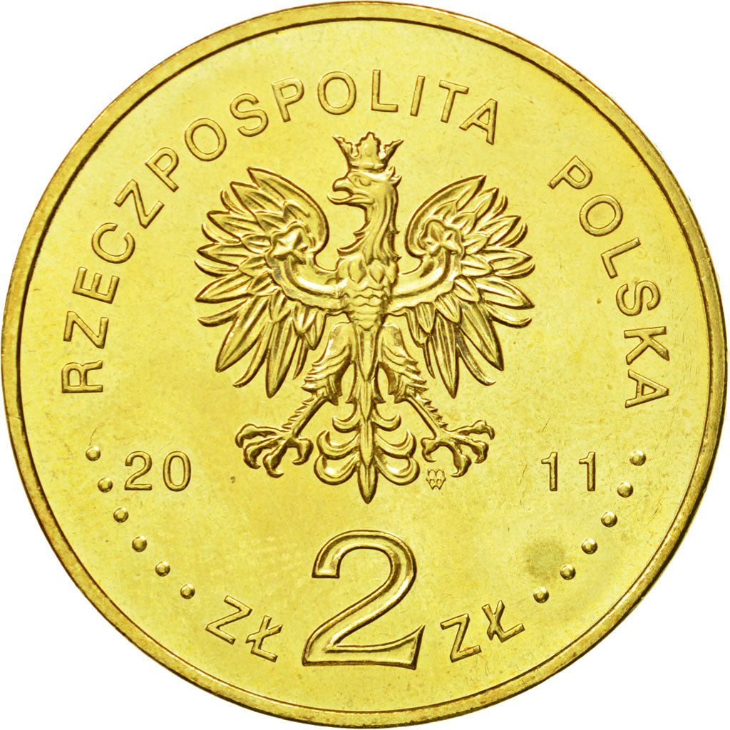 Coin, Poland, 2 Zlote, 2011, Warsaw, MS(63), Brass, KM:805