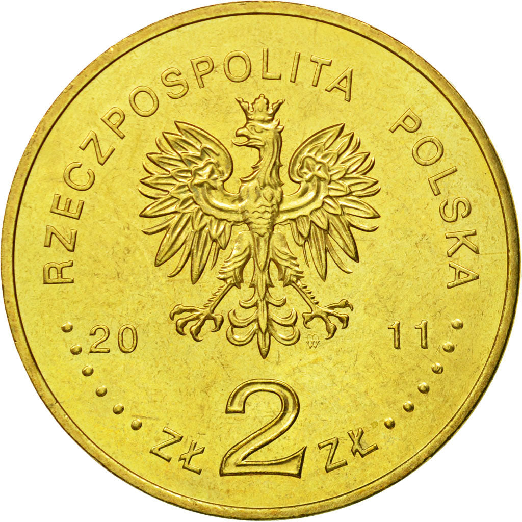Coin, Poland, 2 Zlote, 2011, Warsaw, MS(63), Brass, KM:806