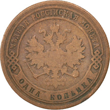Moneta, Russia, Nicholas II, Kopek, 1881, Saint-Petersburg, VF(20-25), Miedź
