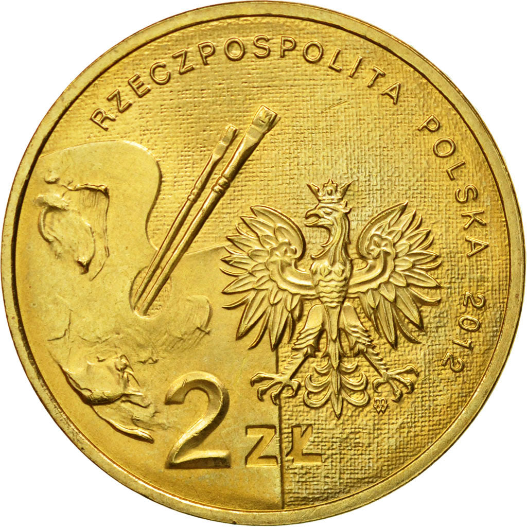 Coin, Poland, 2 Zlote, 2012, Warsaw, MS(63), Brass, KM:842