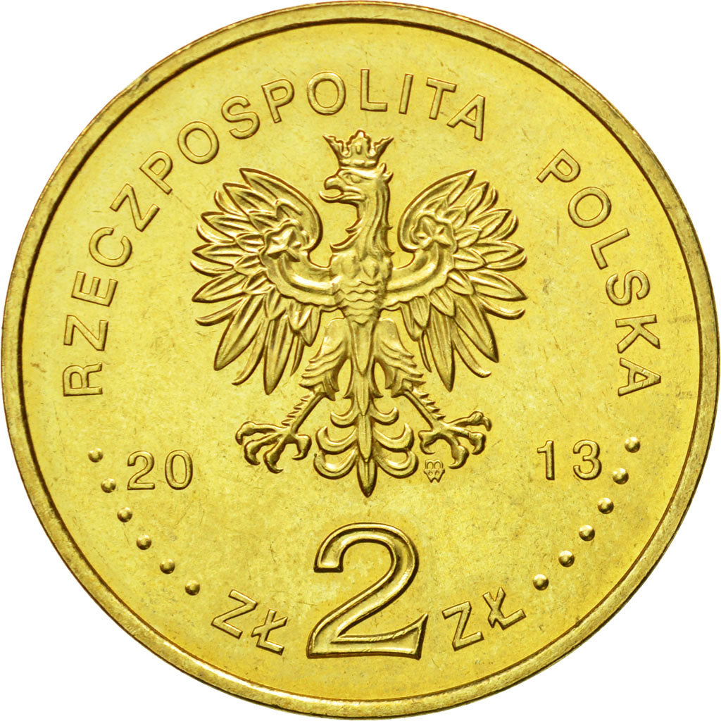 Moneda, Polonia, 2 Zlotych, 2013, Warsaw, SC, Cobre - aluminio - níquel, KM:880