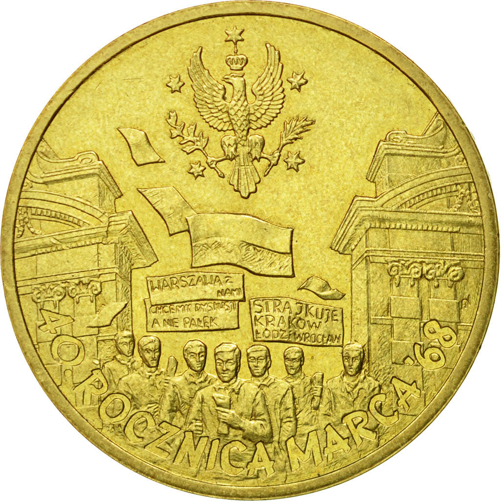 Coin, Poland, 2 Zlote, 2008, Warsaw, MS(63), Brass, KM:629