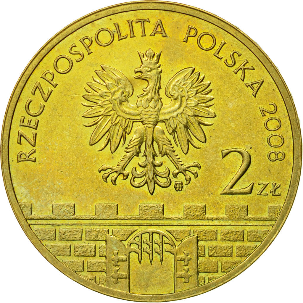 Coin, Poland, 2 Zlote, 2008, Warsaw, MS(63), Brass, KM:630
