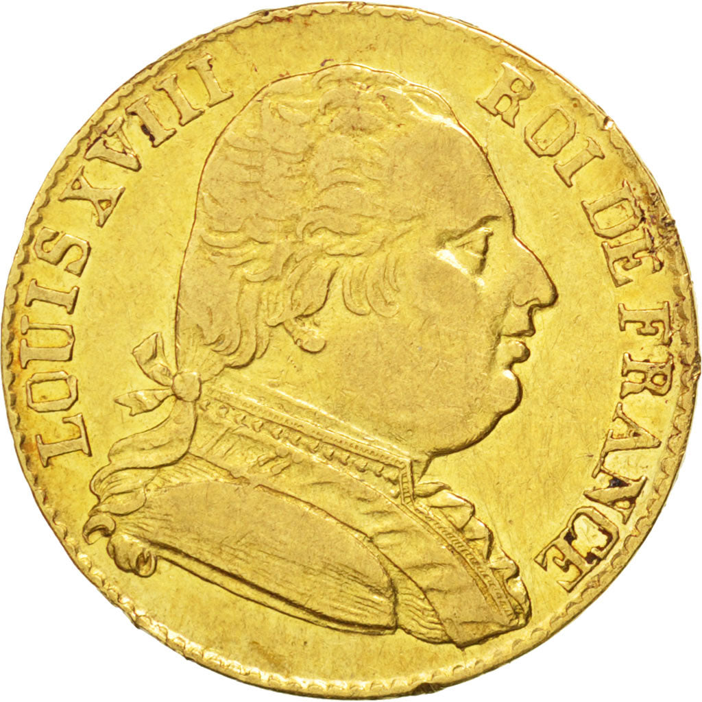 FRANCE, 20 Francs, 1815, London, KM #1, EF(40-45), Gold, Gadoury #1027, 6.37