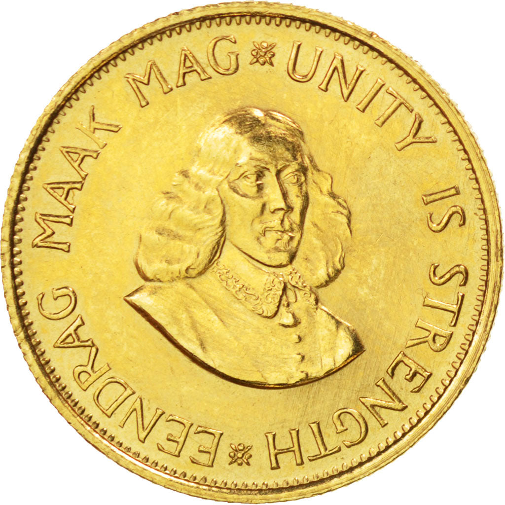 SOUTH AFRICA, 2 Rand, 1969, KM #64, MS(63), Gold, 7.97