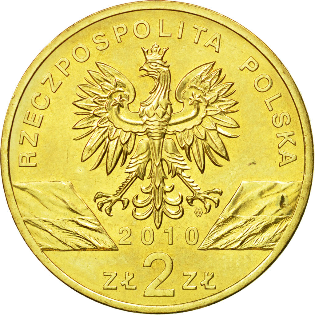 Coin, Poland, 2 Zlote, 2010, Warsaw, MS(63), Brass, KM:723