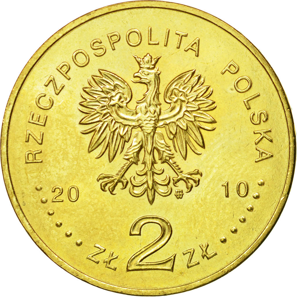 Coin, Poland, 2 Zlote, 2010, Warsaw, MS(63), Brass, KM:727
