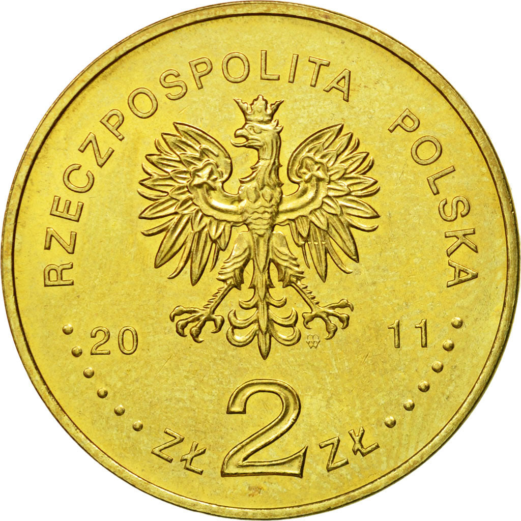 Coin, Poland, 2 Zlote, 2011, Warsaw, MS(63), Brass, KM:762