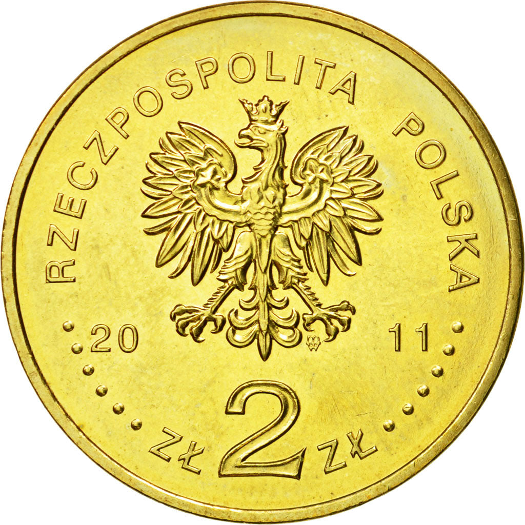 Coin, Poland, 2 Zlote, 2011, Warsaw, MS(63), Brass, KM:783