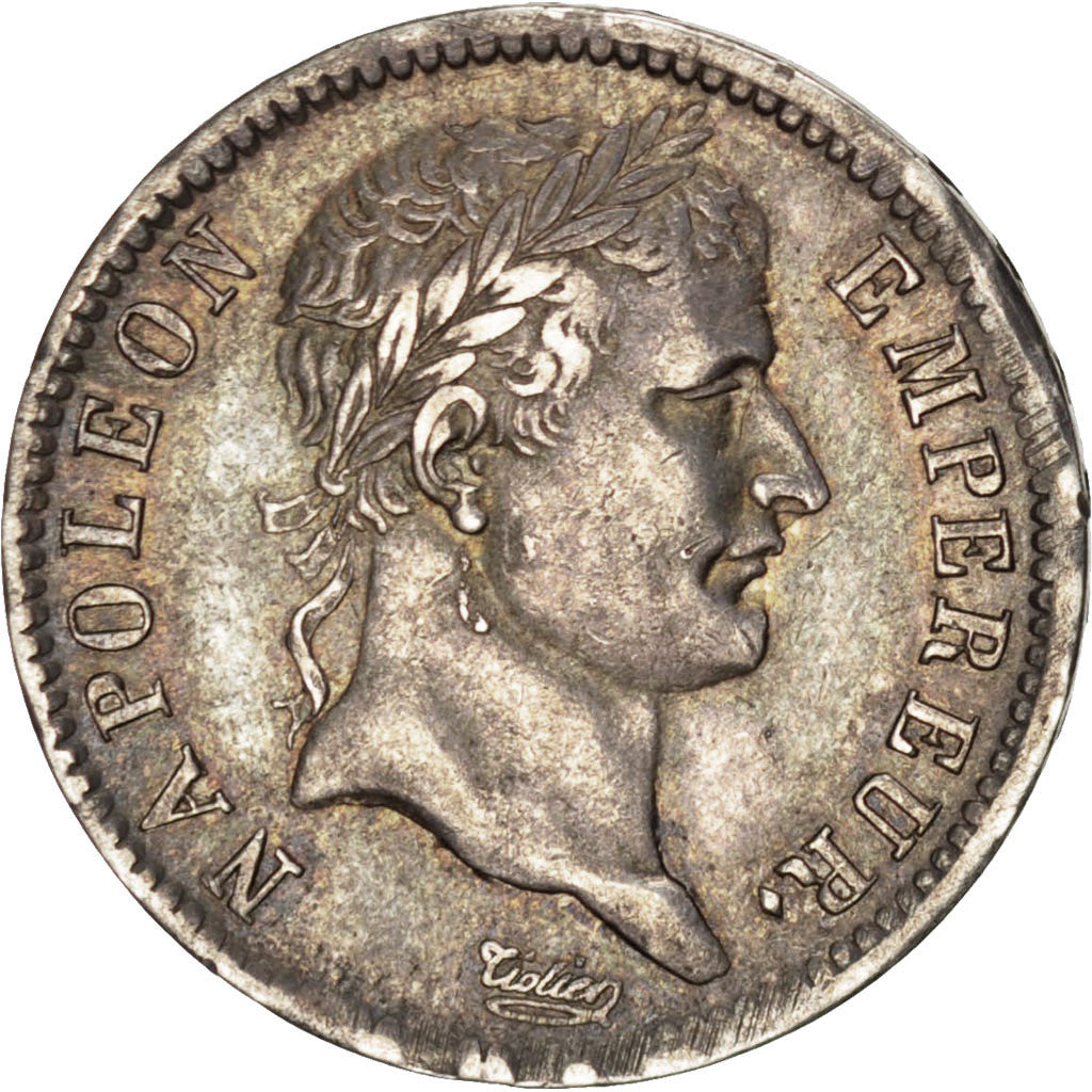 Coin, France, Napoléon I, Franc, 1808, Paris, MS(60-62), Silver, KM:682.1
